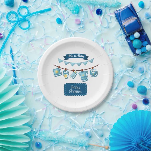 Het is een Baby shower Bord (Feest)