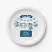 Het is een Baby shower Bord (Voorkant)