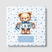 Het is een baby shower gastenboek om in te loggen (Voorkant)