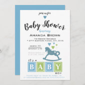 Het is een Baby shower. Kaart (Voorkant / Achterkant)
