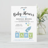 Het is een Baby shower. Kaart (Staand voorkant)