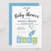 Het is een Baby shower. Kaart (Voorkant / Achterkant)