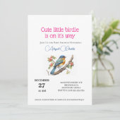 Het is een baby shower kaart van een meisje met bl (Staand voorkant)