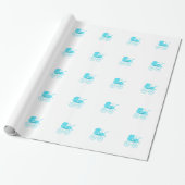 Het is een Baby shower New Baby Gift Wrap Cadeaupapier (Uitgerold)