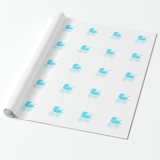 Het is een Baby shower New Baby Gift Wrap Cadeaupapier (Uitgerold)