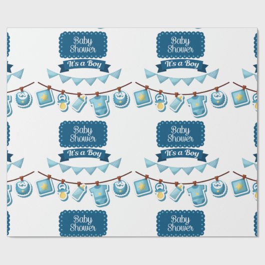 Het is een Baby shower-pakpapier Cadeaupapier (Vlak)