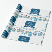 Het is een Baby shower-pakpapier Cadeaupapier (Uitgerold)