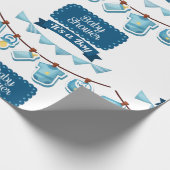 Het is een Baby shower-pakpapier Cadeaupapier (Hoek)