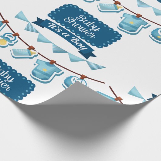 Het is een Baby shower-pakpapier Cadeaupapier (Hoek)