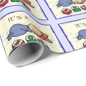 Het is een Baby shower-pakpapier Cadeaupapier (Rol Hoek)
