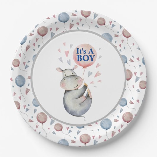 Het is een Baby shower. Papieren Bordje (Voorkant)