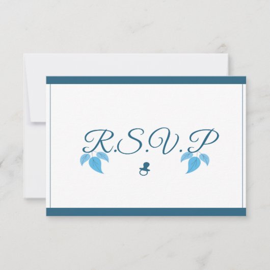 Het is een Baby shower-RSVP-kaart RSVP Kaartje (Voorkant)