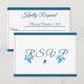 Het is een Baby shower-RSVP-kaart RSVP Kaartje (Voorkant / Achterkant)
