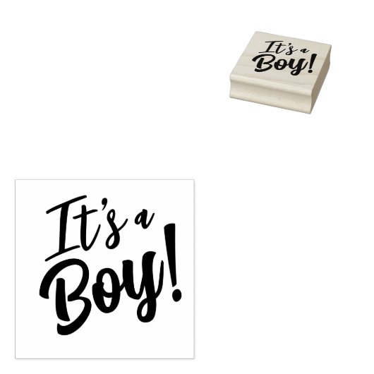 Het is een Baby shower. Rubberstempel (Gestempeld)