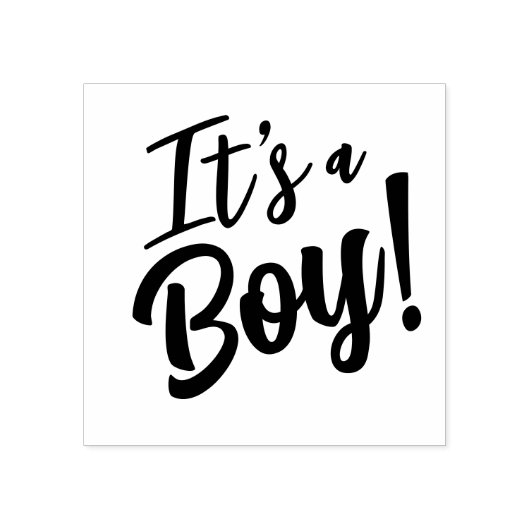 Het is een Baby shower. Rubberstempel (Afrduk)