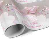 Het is een baby shower snoep--speld. cadeaupapier (Rol Hoek)