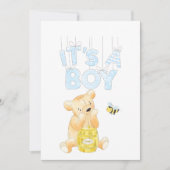 Het is een Baby shower Teddy Bear Honey Bee Kaart (Voorkant)