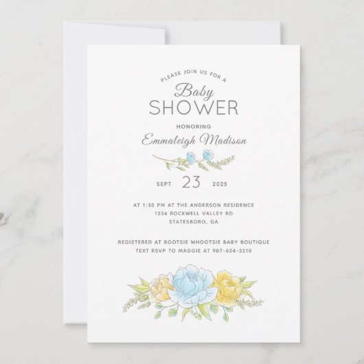 Het is een Baby shower Teddy Bear Honey Bee Kaart (Achterkant)