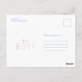 Het is een Baby shower-uitnodiging. Briefkaart (Achterkant)