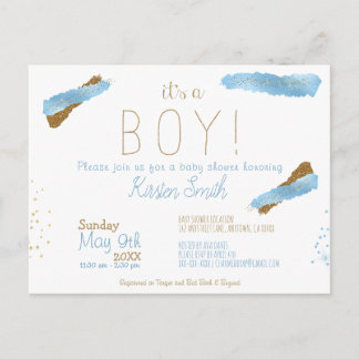 Het is een Baby shower-uitnodiging. Briefkaart