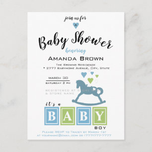 Het is een Baby shower-uitnodiging. Briefkaart