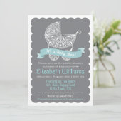 Het is een Baby shower-uitnodiging Kaart (Staand voorkant)