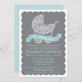 Het is een Baby shower-uitnodiging Kaart (Voorkant / Achterkant)