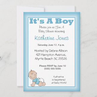 Het is een Baby shower-uitnodiging. Kaart