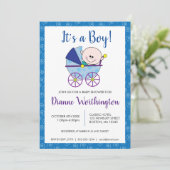 Het is een Baby shower-uitnodiging. Kaart (Staand voorkant)