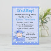 Het is een Baby shower-uitnodiging. Kaart (Staand voorkant)