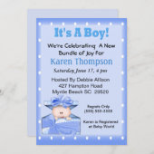 Het is een Baby shower-uitnodiging. Kaart (Voorkant / Achterkant)