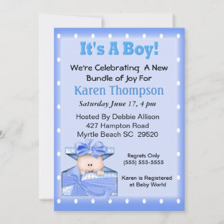 Het is een Baby shower-uitnodiging. Kaart