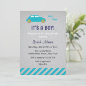 Het is een Baby shower-uitnodiging voor een jongen Kaart (Staand voorkant)