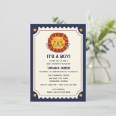 Het is een Baby shower-uitnodiging voor een Oerwou Kaart (Staand voorkant)