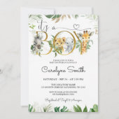 Het is een Baby shower-uitnodiging voor een Oerwou Kaart (Voorkant)