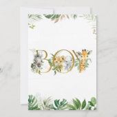 Het is een Baby shower-uitnodiging voor een Oerwou Kaart (Achterkant)