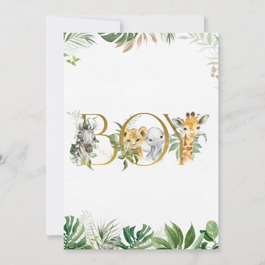 Het is een Baby shower-uitnodiging voor een Oerwou Kaart (Achterkant)