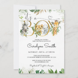 Het is een Baby shower-uitnodiging voor een Oerwou Kaart