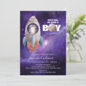 Het is een baby shower-uitnodiging voor een zakrui kaart (Staand voorkant)