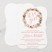 Het is een baby shower-uitnodiging voor meisjes kaart (Voorkant / Achterkant)