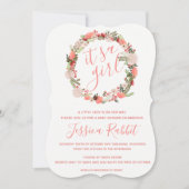 Het is een baby shower-uitnodiging voor meisjes kaart (Voorkant)