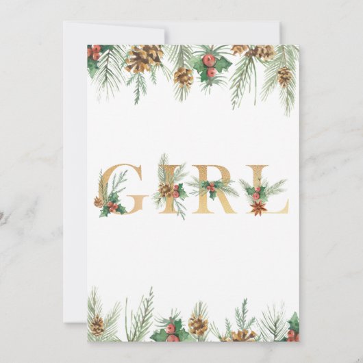 Het is een Baby shower-uitnodiging voor meisjes Kaart (Achterkant)