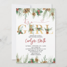 Het is een Baby shower-uitnodiging voor meisjes Kaart