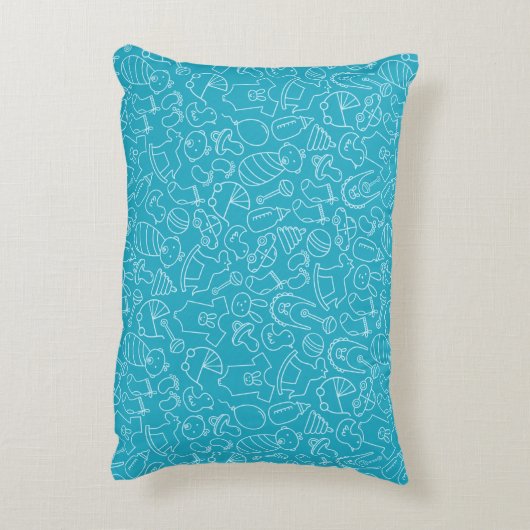 Het is een Baby shower van Boy Blue Accent Kussen (Achterkant (Verticaal))