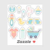 Het is een Baby shower van Boy Blue Sticker (Vel)