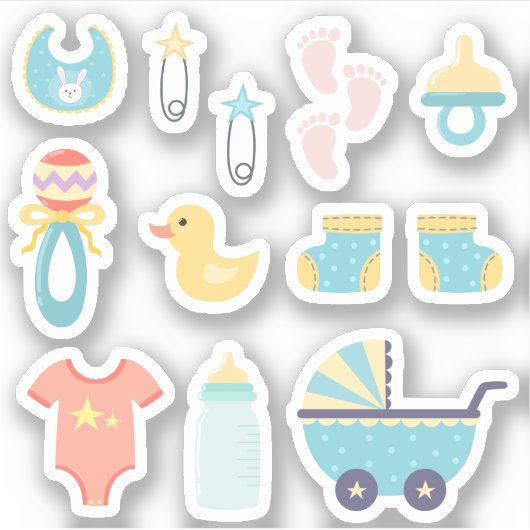 Het is een Baby shower van Boy Blue Sticker (Voorkant)
