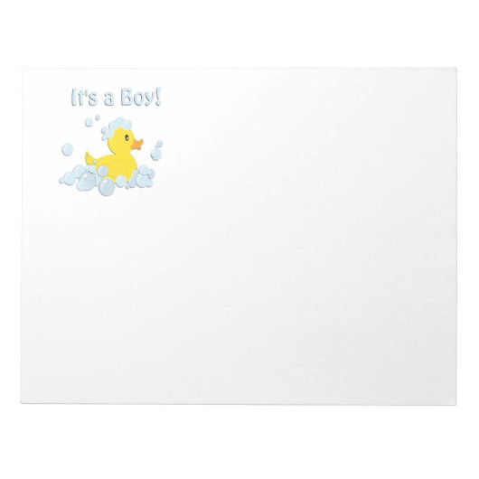 Het is een Baby shower van de Jongen Bubble Notitieblok (Voorkant)