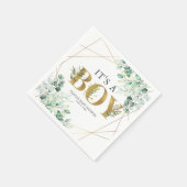 Het is een Baby shower van de Jongen Greenery Euca Servet (Hoek)