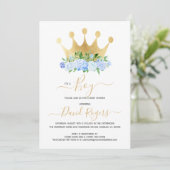 Het is een baby shower van de Jongen. Save The Date (Staand voorkant)