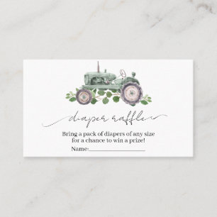 Het is een Baby shower van de Jongen Tractor Diape Visitekaartje